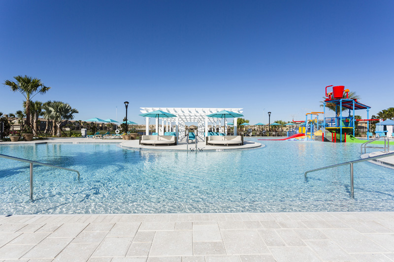 Pool with island cabana