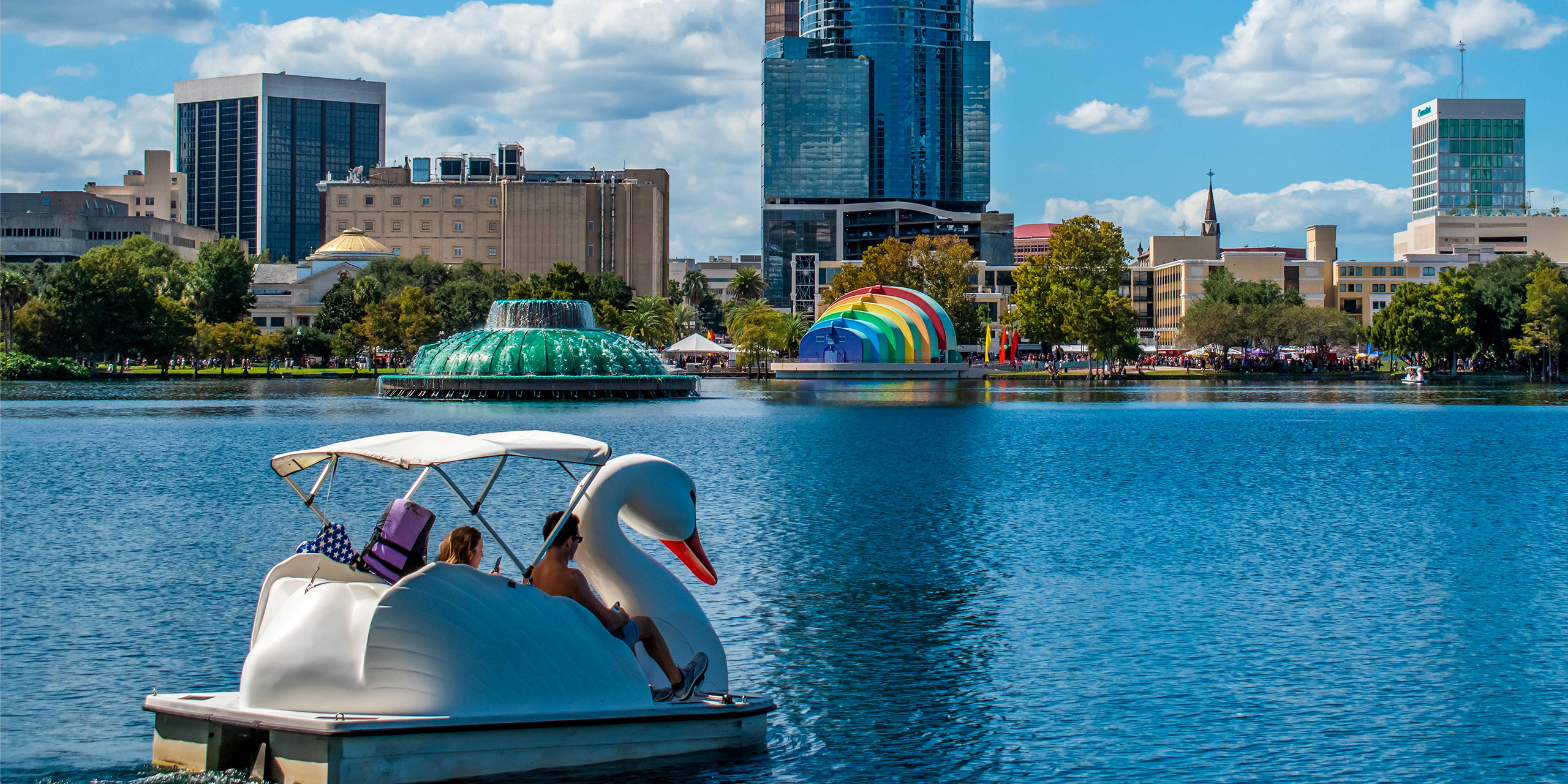 Orlando,FL Florida, SCENE on Lake Eola, The City Beautiful