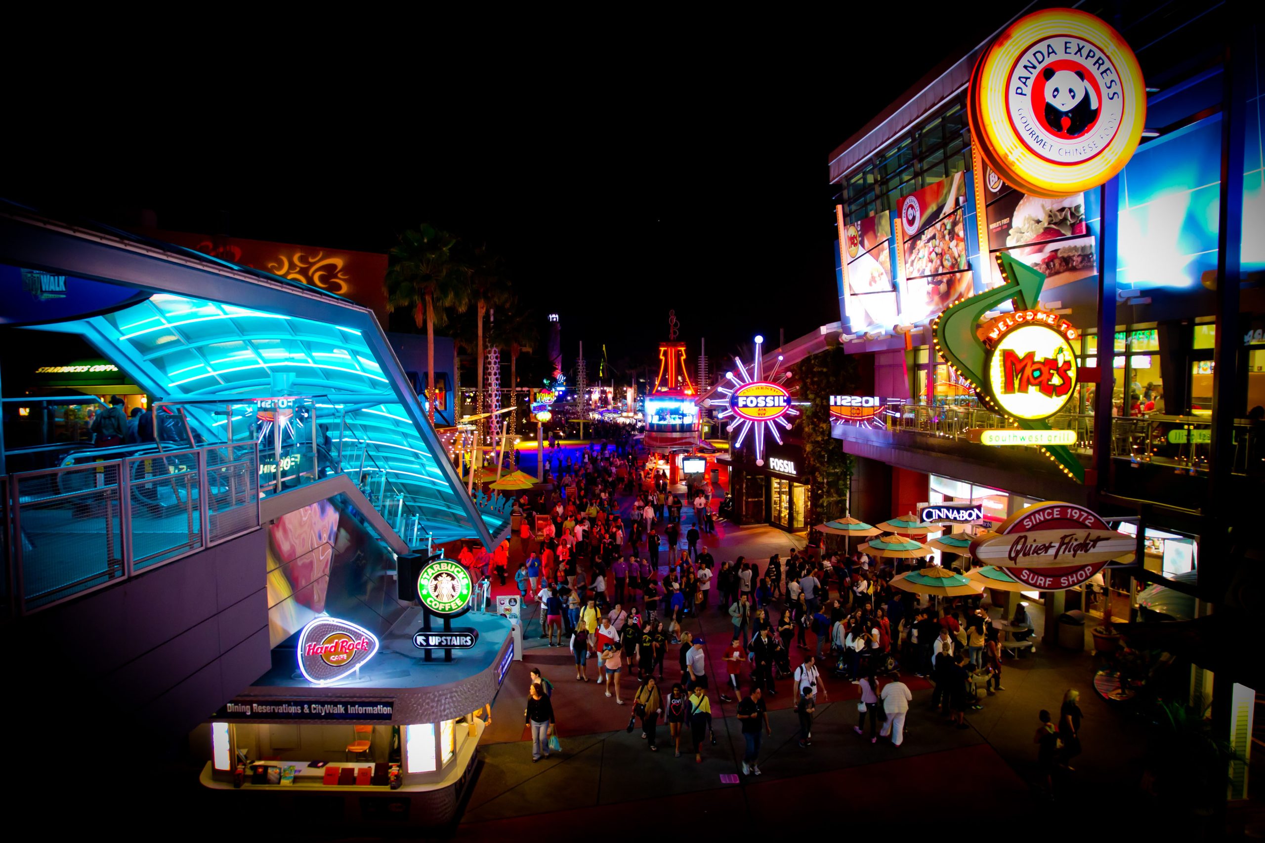 Universal's CityWalk Orlando at Night