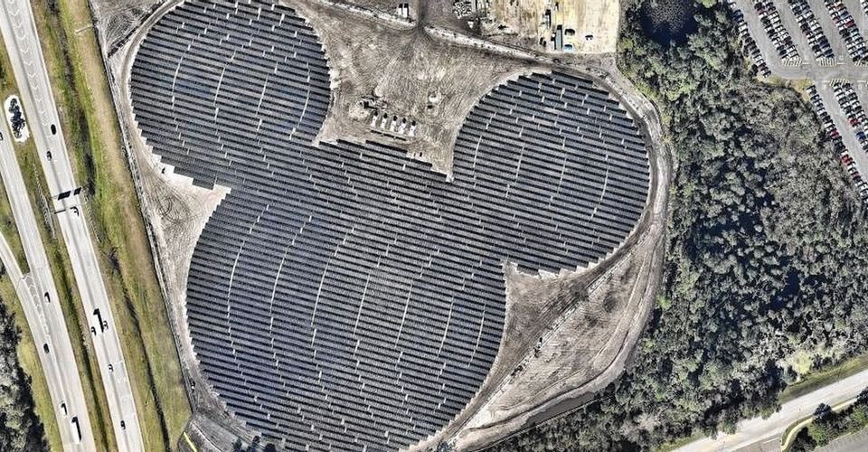 Mickey Shaped Solar Panels