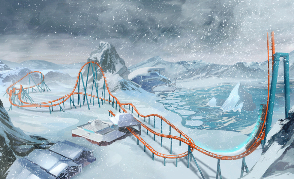 SeaWorld Ice Breaker Roller Coaster