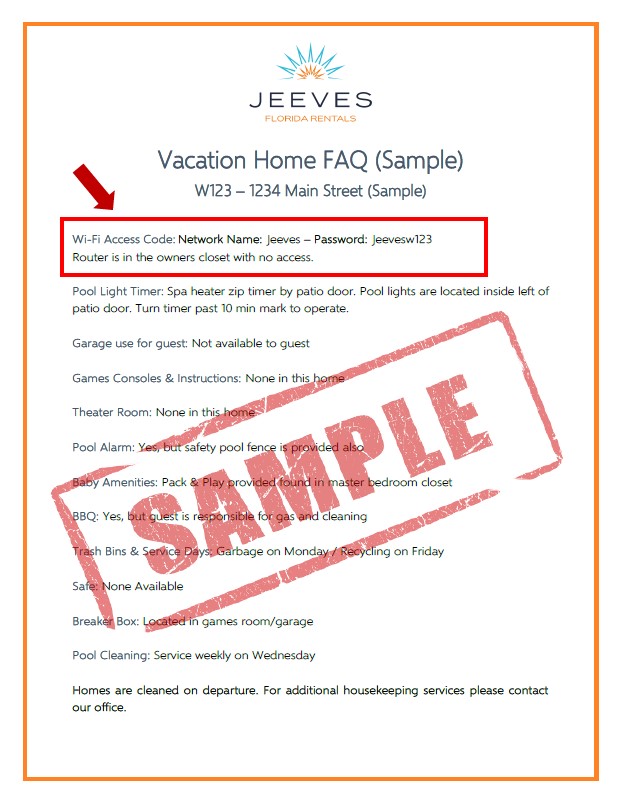 Jeeves vacation faq sample